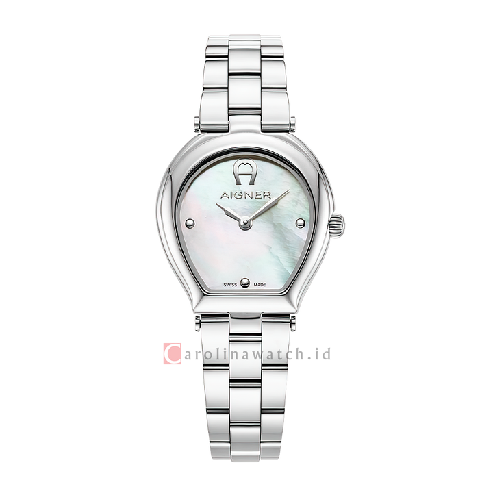 Jam Tangan AIGNER AGW238009 Women Mother of Pearl Dial Stainless Steel Strap