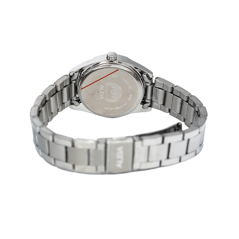 Jam Tangan ALBA AH7A25X1 Women Black Dial Stainless Steel Strap