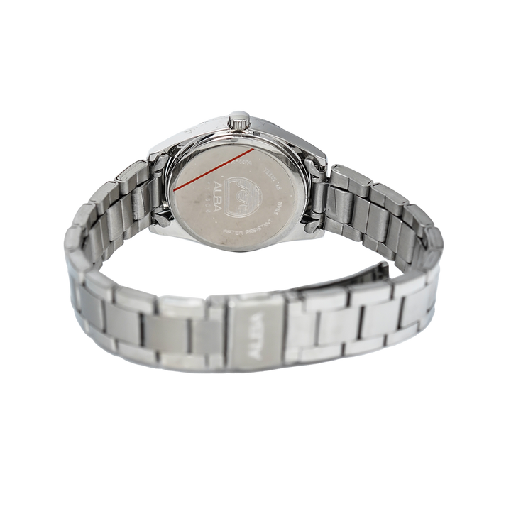 Jam Tangan ALBA AH7A25X1 Women Black Dial Stainless Steel Strap