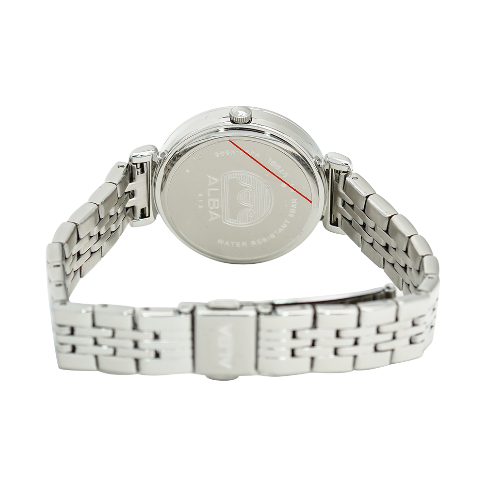 Jam Tangan ALBA AH7AA9X1 Women Black Dial Stainless Steel Strap