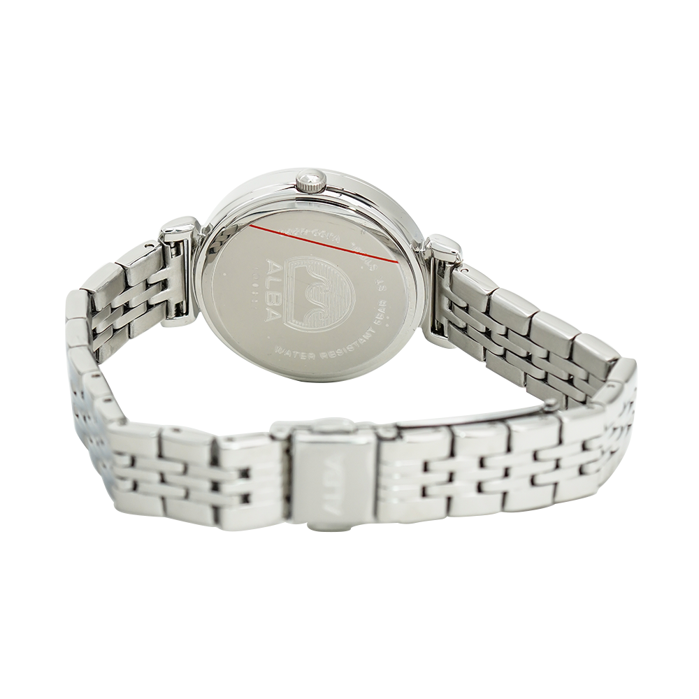 Jam Tangan ALBA AH7AB3X1 Women White Dial Stainless Steel Strap