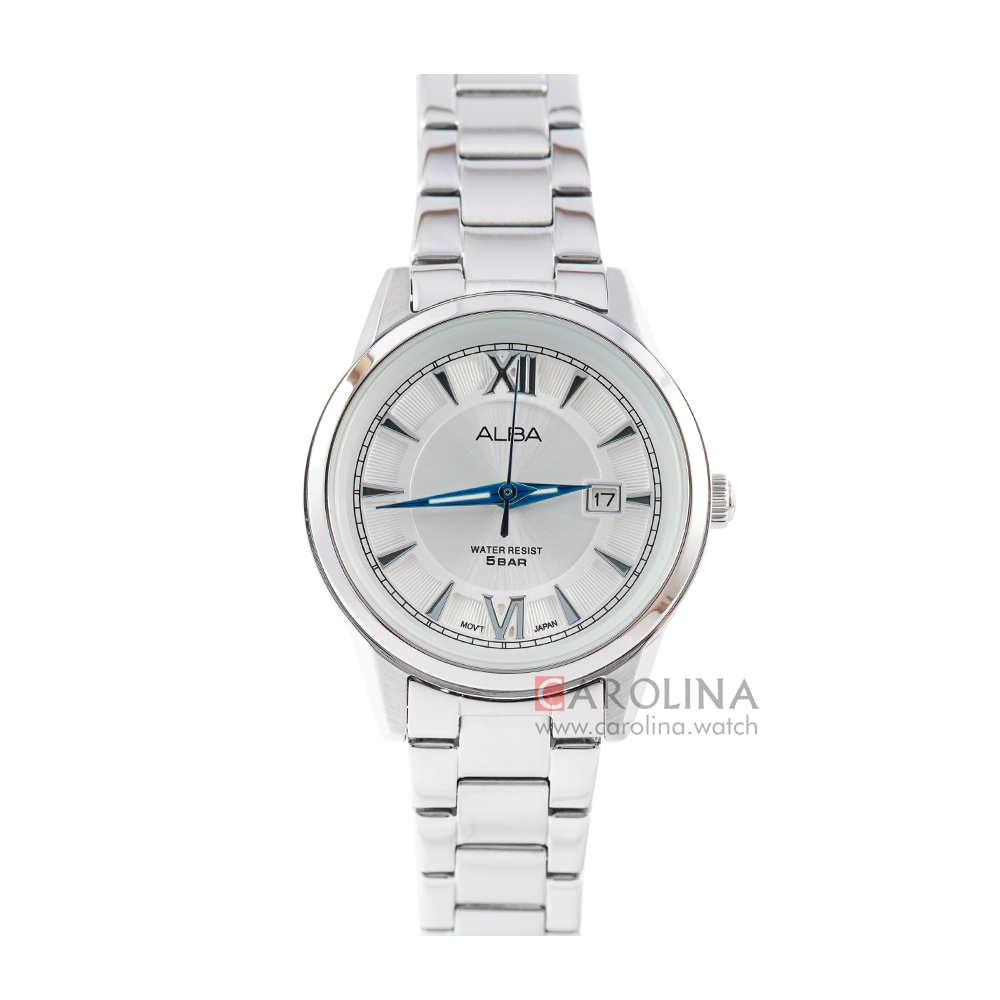 Jam Tangan ALBA Prestige AH7AT7X1 Women Silver Dial Stainless Steel Strap