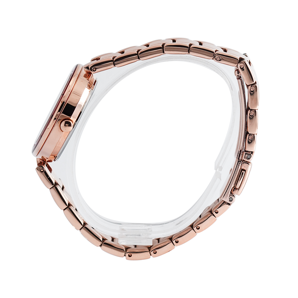 Jam Tangan ALBA Fashion AH7AW4X1 Women Pink MOP Dial Rose Gold Stainless Steel Strap