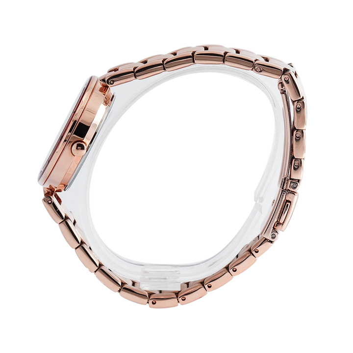 Jam Tangan ALBA Fashion AH7AW4X1 Women Pink MOP Dial Rose Gold Stainless Steel Strap
