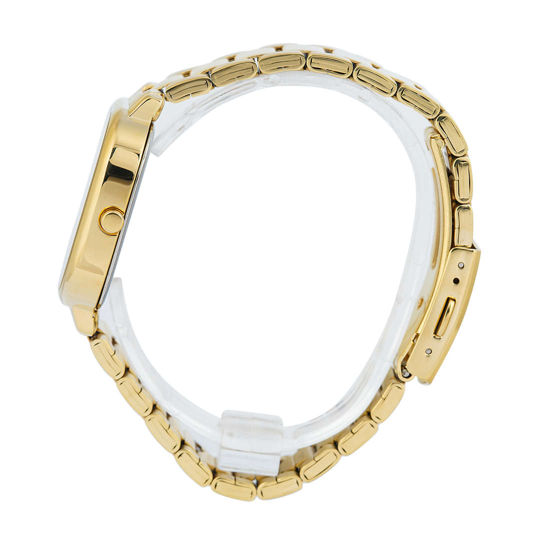Jam Tangan ALBA Fashion AH7BY8X1 Women Light Champagne Dial Gold Stainless Steel Strap