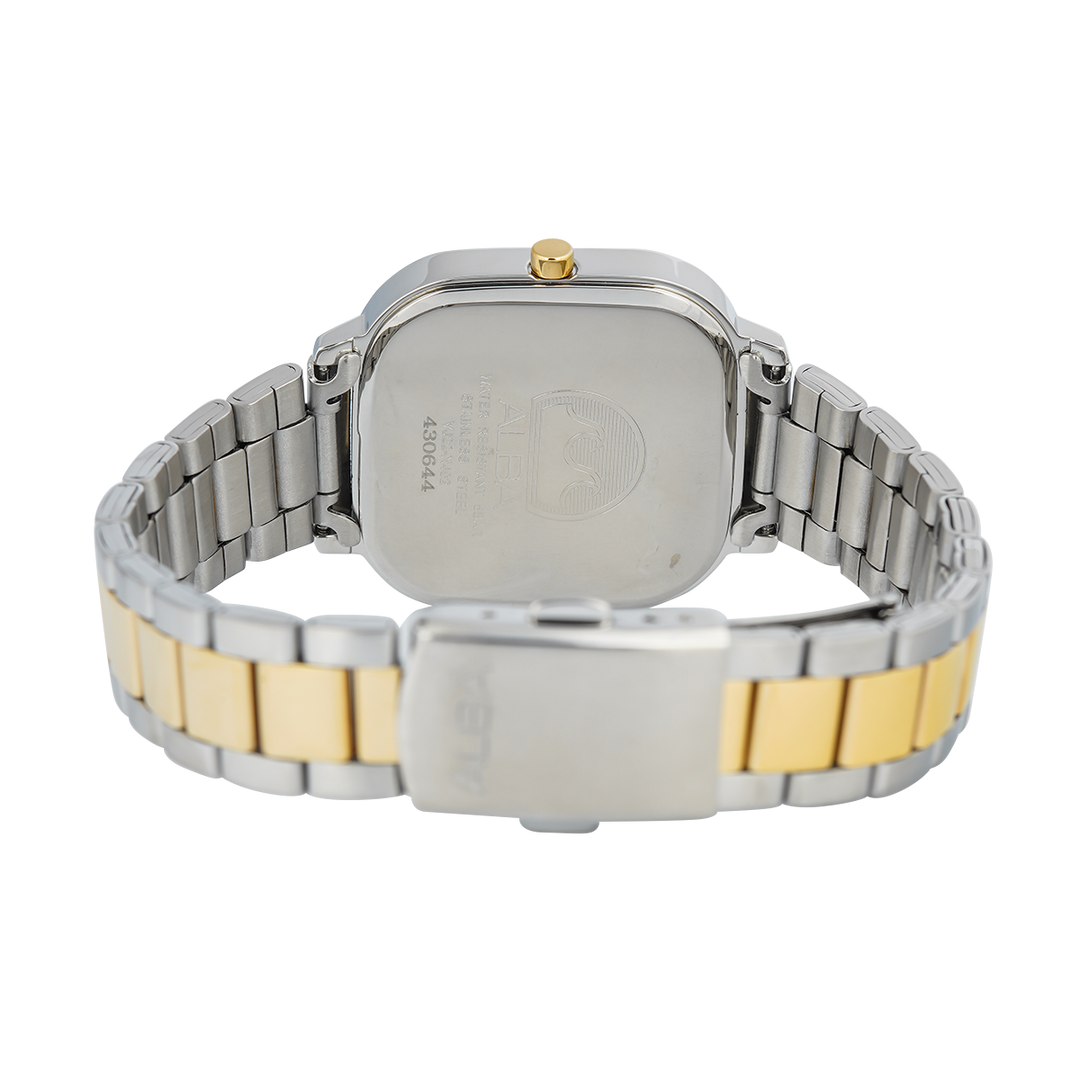 Jam Tangan ALBA Fashion AH7BZ2X1 Women Silver White Dial Dual Tone Stainless Steel Strap