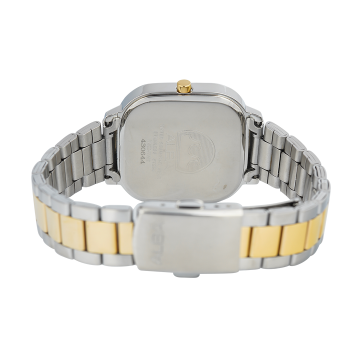 Jam Tangan ALBA Fashion AH7BZ2X1 Women Silver White Dial Dual Tone Stainless Steel Strap
