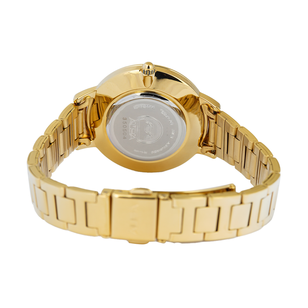 Jam Tangan ALBA Fashion AH7CC8X1 Women Light Champagne Dial Gold Stainless Steel Strap