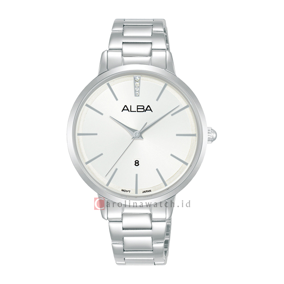 Jam Tangan ALBA Fashion AH7CD7X1 Women Silver Dial Stainless Steel Strap