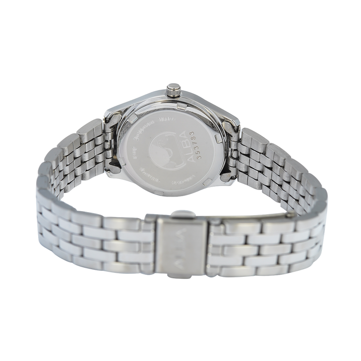 Jam Tangan ALBA Prestige AH7CF1X1 Women Blue Dial Stainless Steel Strap