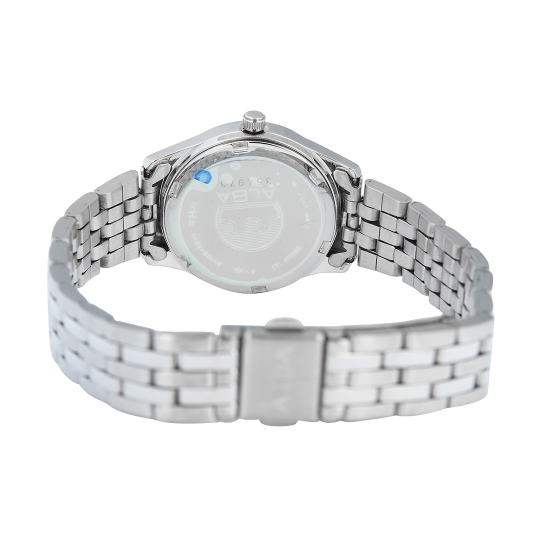 Jam Tangan ALBA Prestige AH7CF5X1 Women Silver Dial Stainless Steel Strap