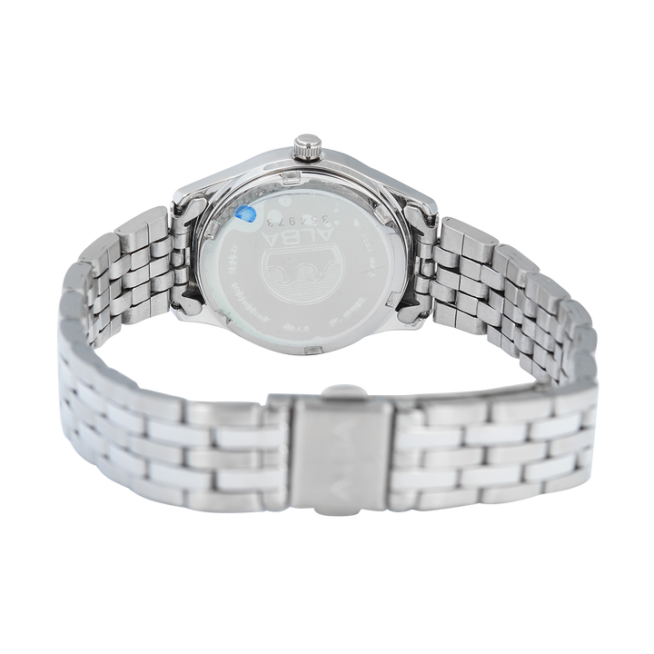 Jam Tangan ALBA Prestige AH7CF5X1 Women Silver Dial Stainless Steel Strap