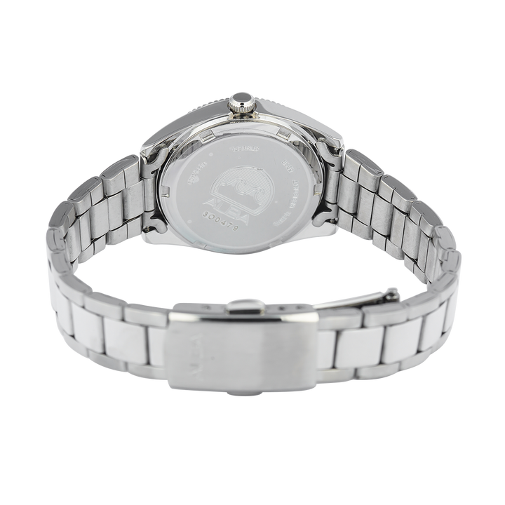 Jam Tangan ALBA Prestige AH7CL1X1 Women Blue Patterned Dial Stainless Steel Strap