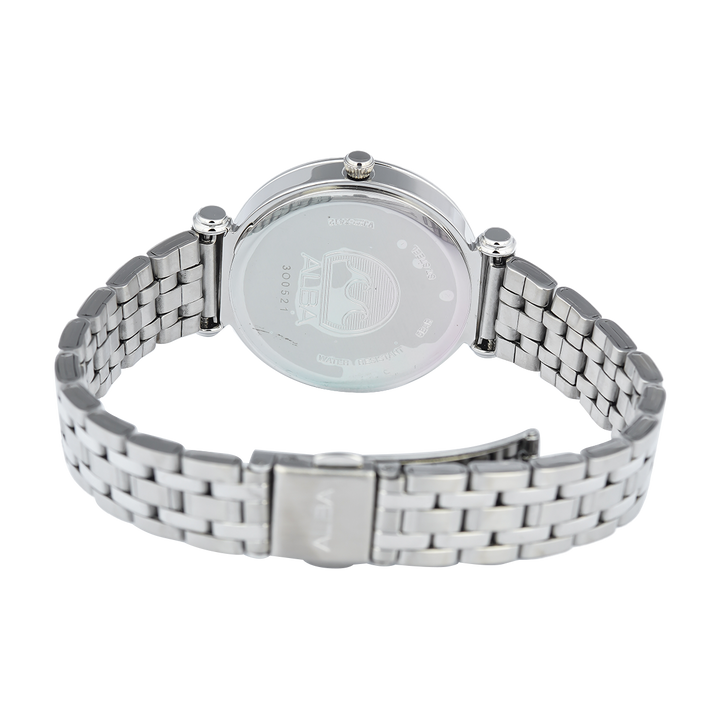 Jam Tangan ALBA Fashion AH7CQ9X1 Women Silver White Dial Stainless Steel Strap