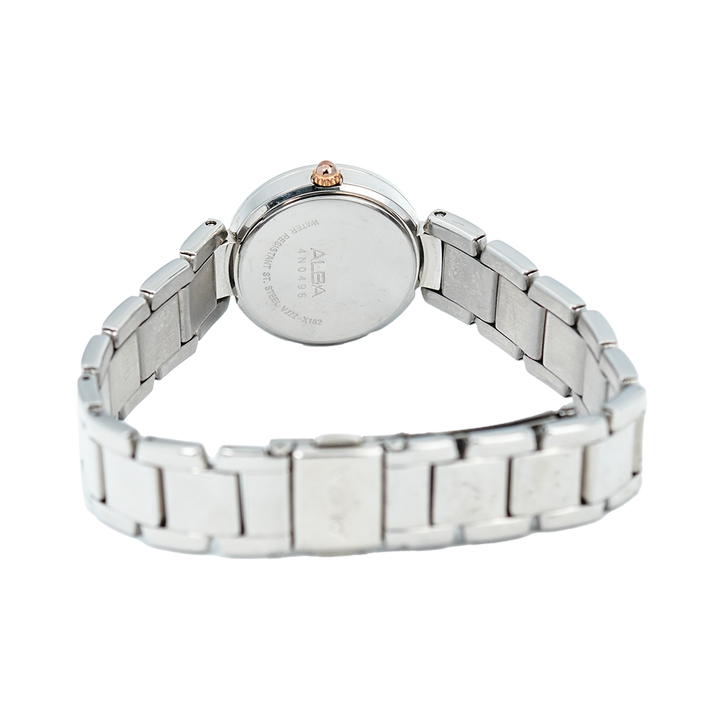 Jam Tangan ALBA AH7D61X1 Women White Dial Stainless Steel Strap