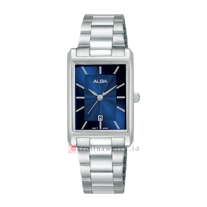 Jam Tangan ALBA AH7DG9X1 Women Blue Dial Stainless Steel Strap