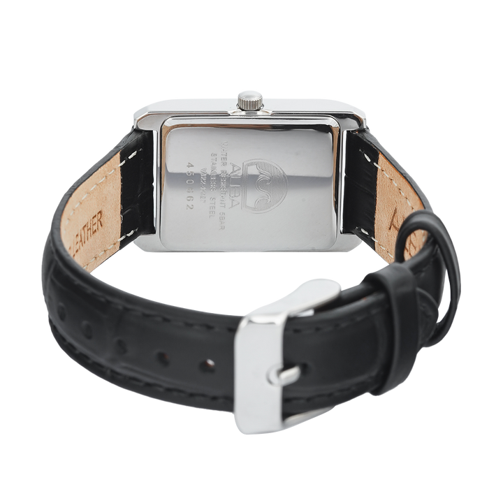Jam Tangan ALBA AH7DH5X1 Women Black Dial Black Leather Strap