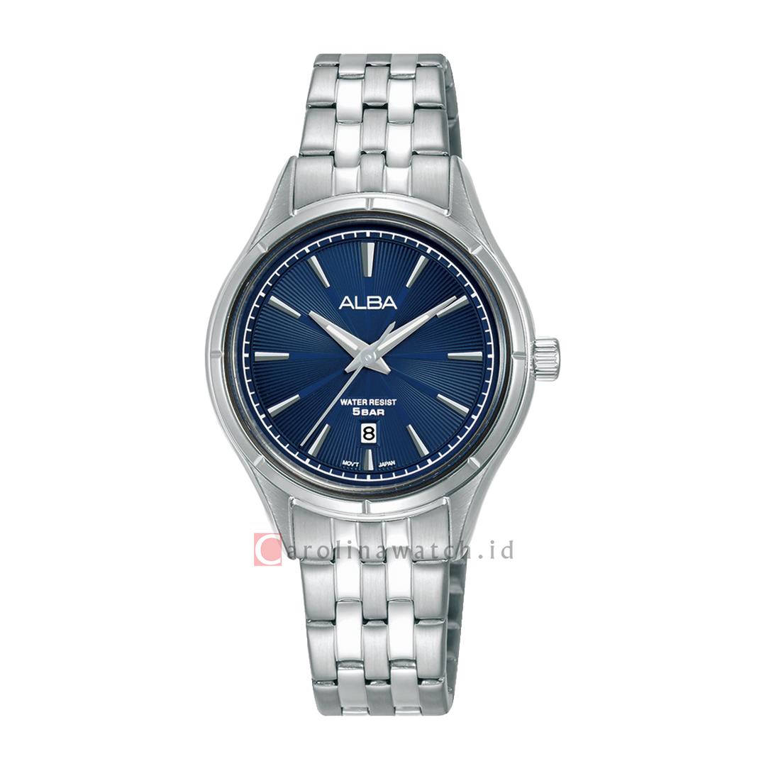 Jam Tangan ALBA AH7DK5X1 Women Blue Dial Stainless Steel Strap