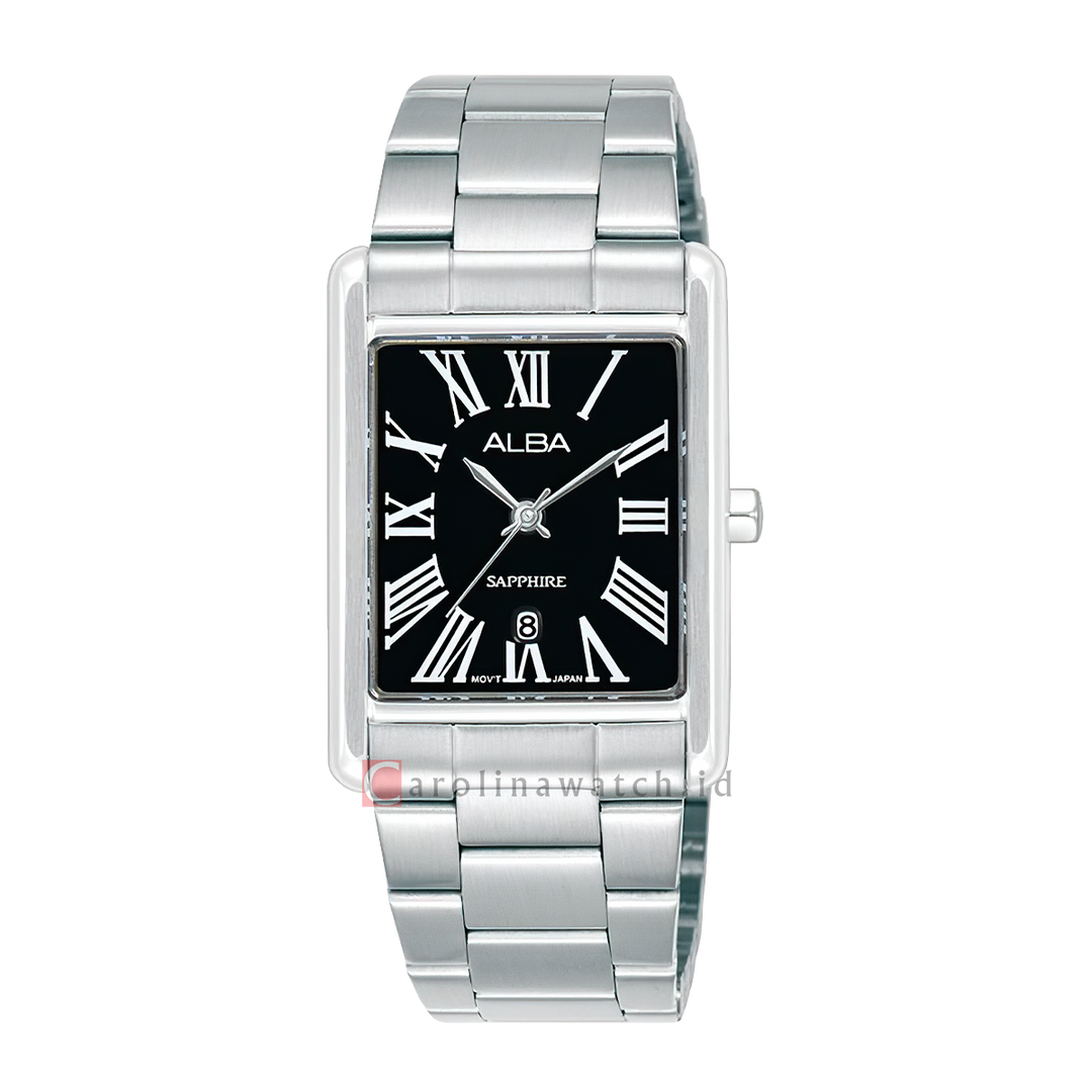 Jam Tangan ALBA AH7ES9X1 Women Black Dial Stainless Steel Strap