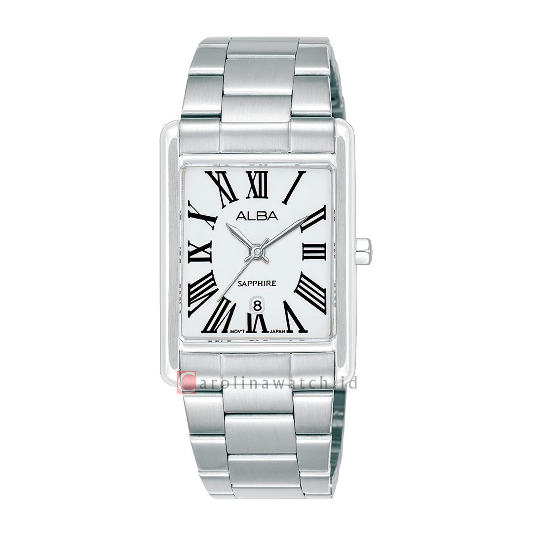 Jam Tangan ALBA AH7ET1X1 Women Silver White Dial Stainless Steel Strap