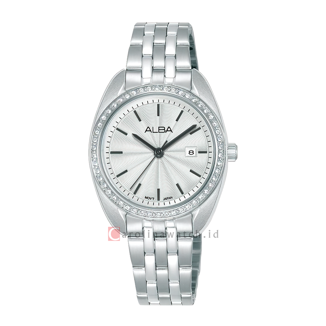 Jam Tangan ALBA AH7EV5X1 Women Silver White Dial Stainless Steel Strap
