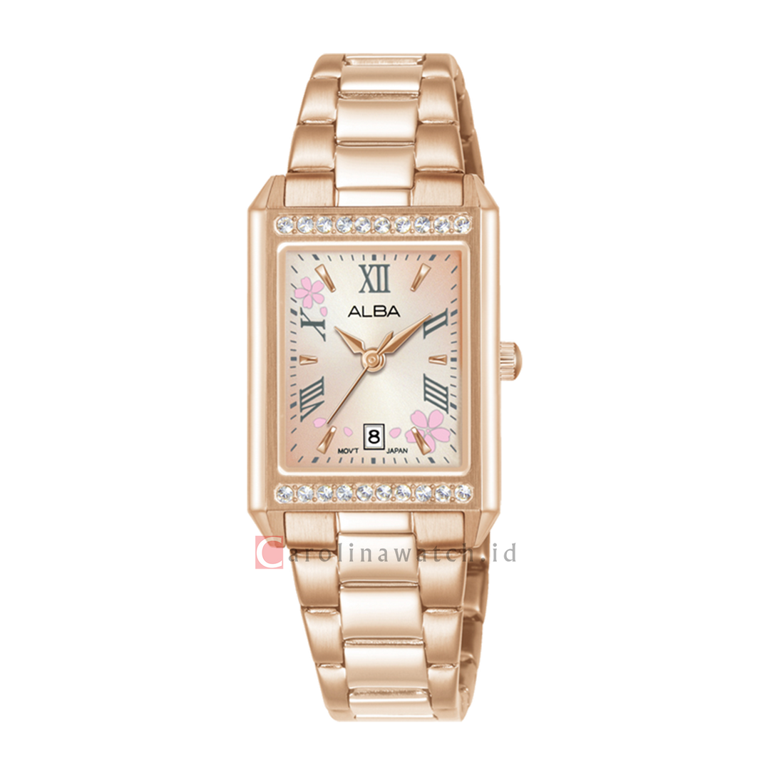 Jam Tangan AH7EZ8X1 Women Rose Gold Dial Rose Gold Stainless Steel Strap