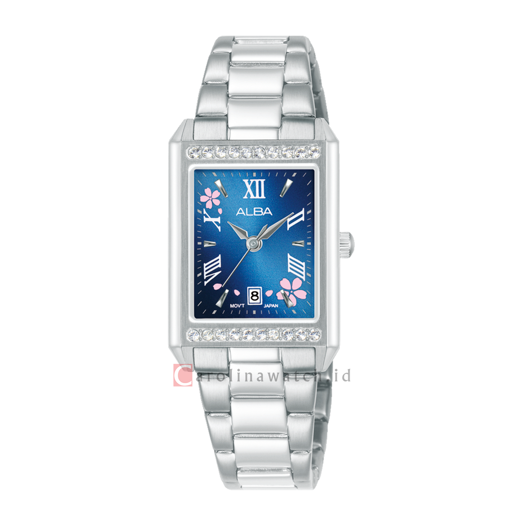 Jam Tangan AH7FA3X1 Women Blue Gradation Dial Stainless Steel Strap