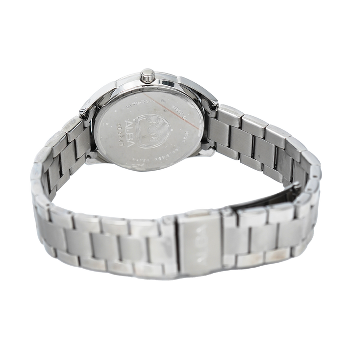 Jam Tangan ALBA AH7H65X1 Women Black Dial Stainless Steel Strap