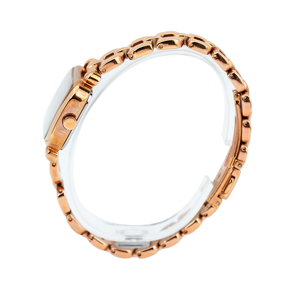 Jam Tangan ALBA Fashion AH7J96X1 Women White Dial Rose Gold Stainless Steel Strap