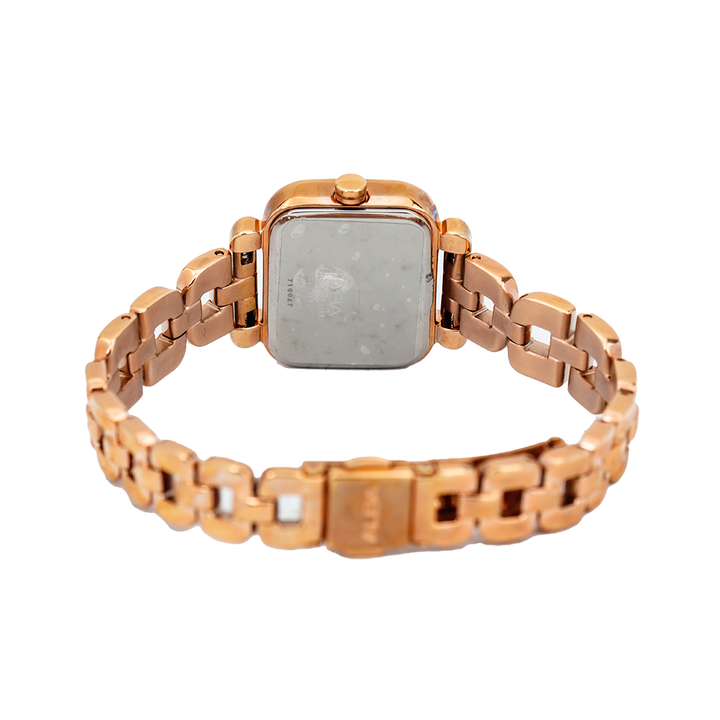 Jam Tangan ALBA Fashion AH7J96X1 Women White Dial Rose Gold Stainless Steel Strap