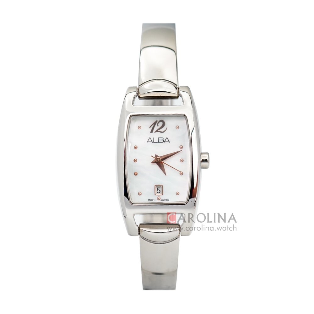 Jam Tangan ALBA AH7K31X1 Women White MOP Dial Stainless Steel Strap