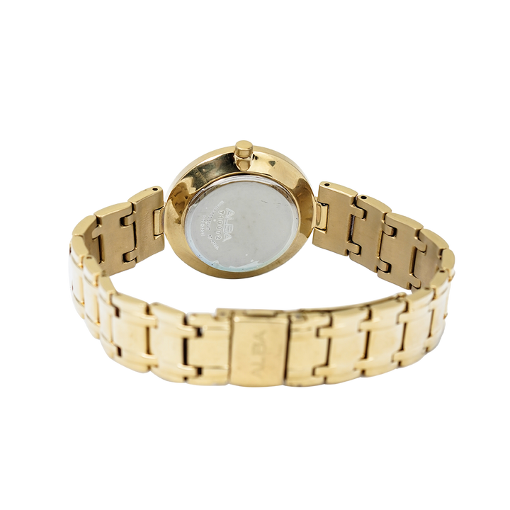 Jam Tangan ALBA AH7K58X1 Women White Dial Gold Stainless Steel Strap