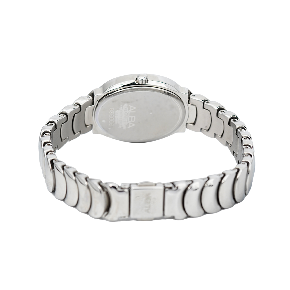 Jam Tangan ALBA AH7L51X1 Women Mother of Pearl Dial Stainless Steel Strap