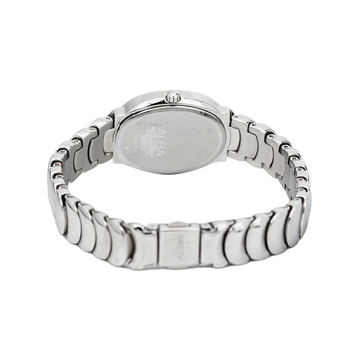 Jam Tangan ALBA AH7L51X1 Women Mother of Pearl Dial Stainless Steel Strap