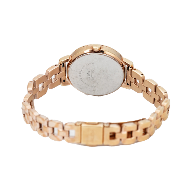 Jam Tangan ALBA AH7L52X1 Women White Dial Gold Stainless Steel Strap