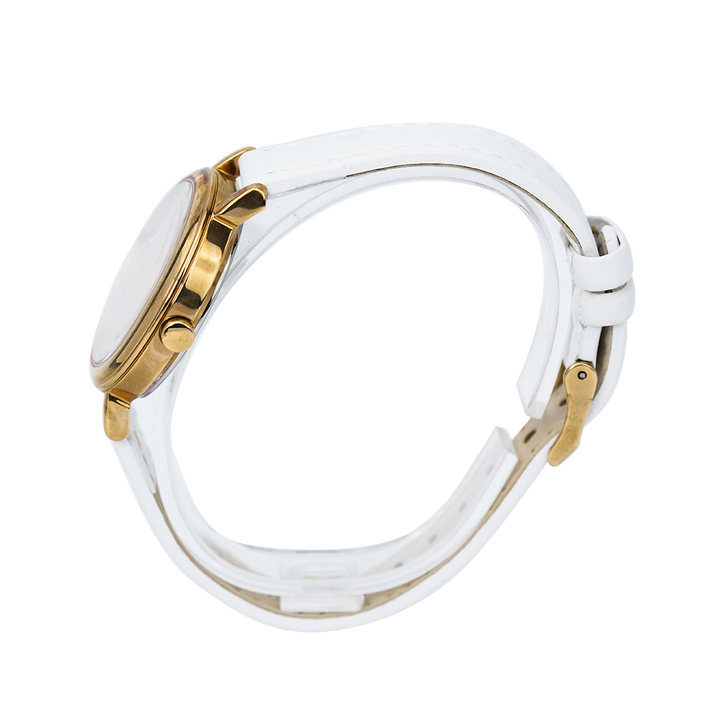 Jam Tangan ALBA AH7L62X1 Women White Pattern Dial White Leather Strap