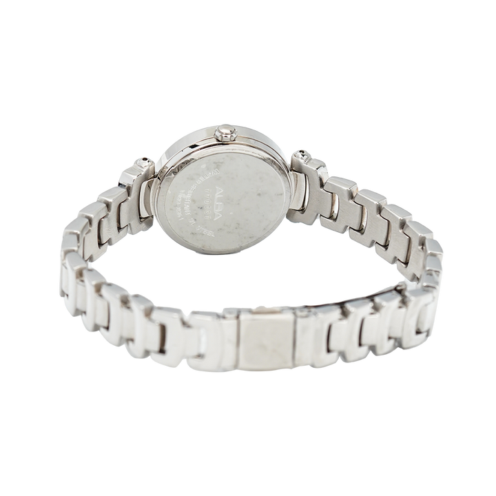 Jam Tangan ALBA AH7M67X1 Women Silver Pattern Dial Stainless Steel Strap