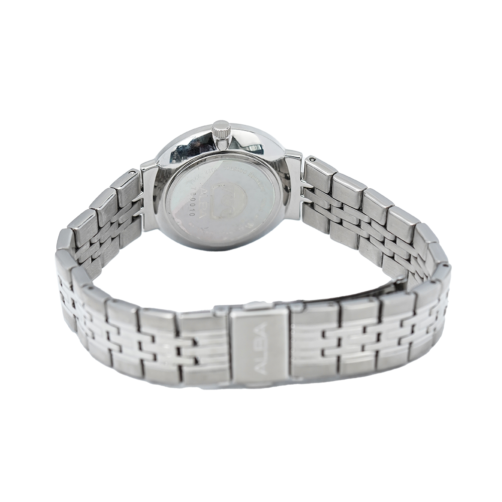 Jam Tangan ALBA AH7N51X1 Women Black Dial Stainless Steel Strap