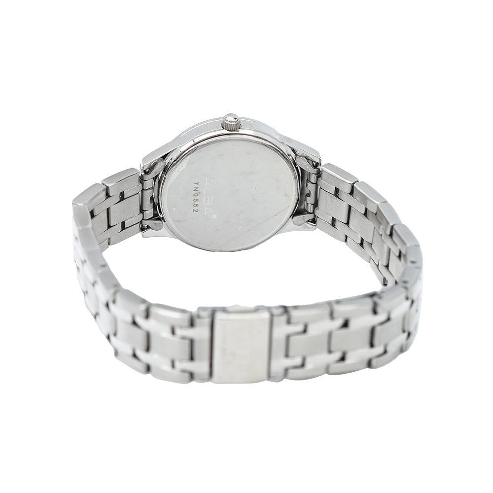 Jam Tangan ALBA AH7P27X1 Women White Dial Stainless Steel Strap