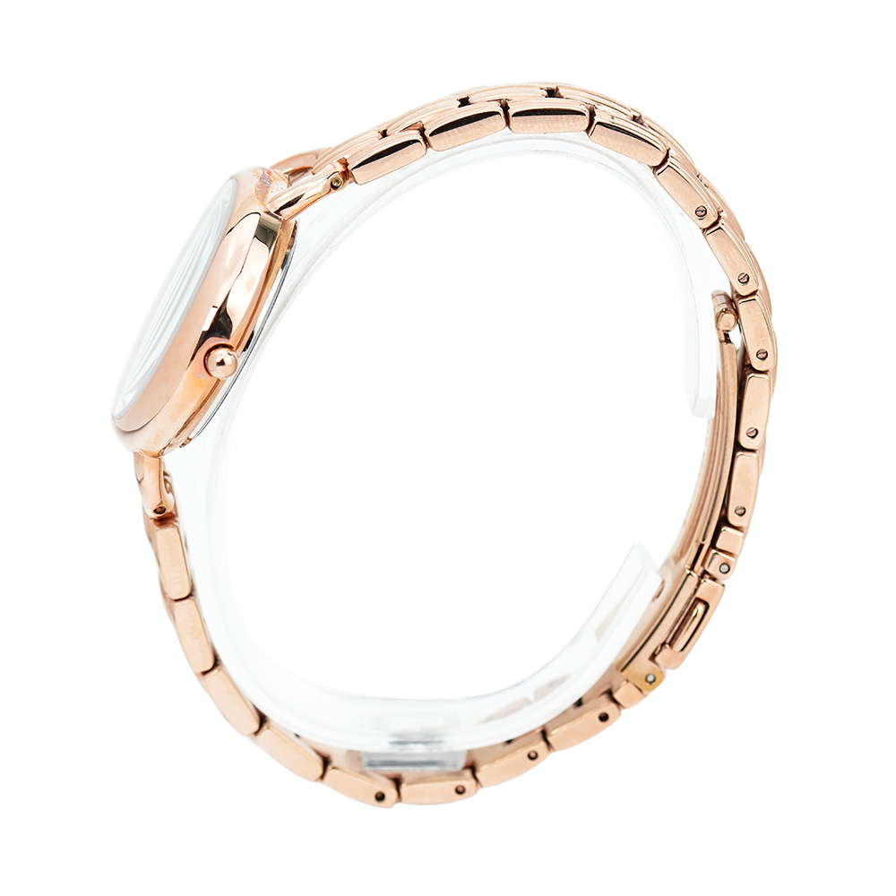 Jam Tangan ALBA AH7Q36X1 Women White Dial Rose Gold Stainless Steel Strap