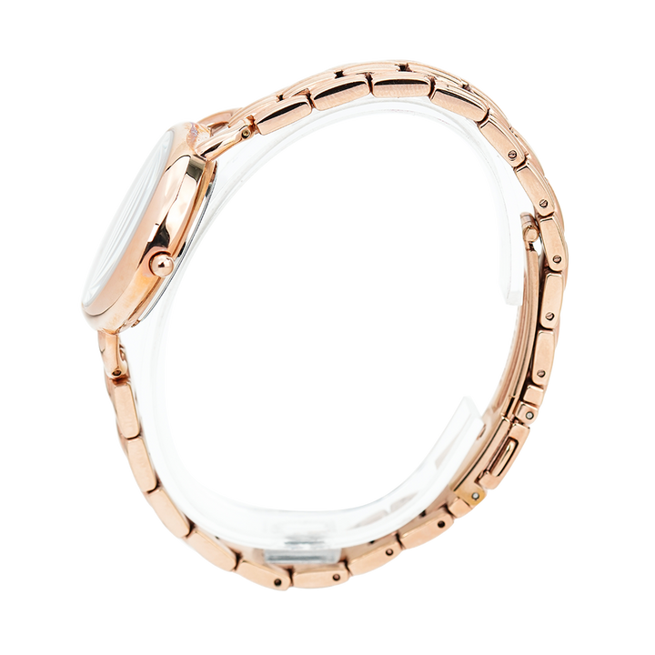Jam Tangan ALBA AH7Q36X1 Women White Dial Rose Gold Stainless Steel Strap