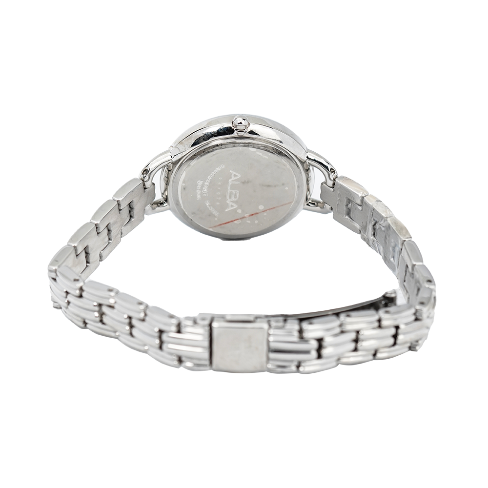 Jam Tangan ALBA AH7Q41X1 Women Mother of Pearl Dial Stainless Steel Strap