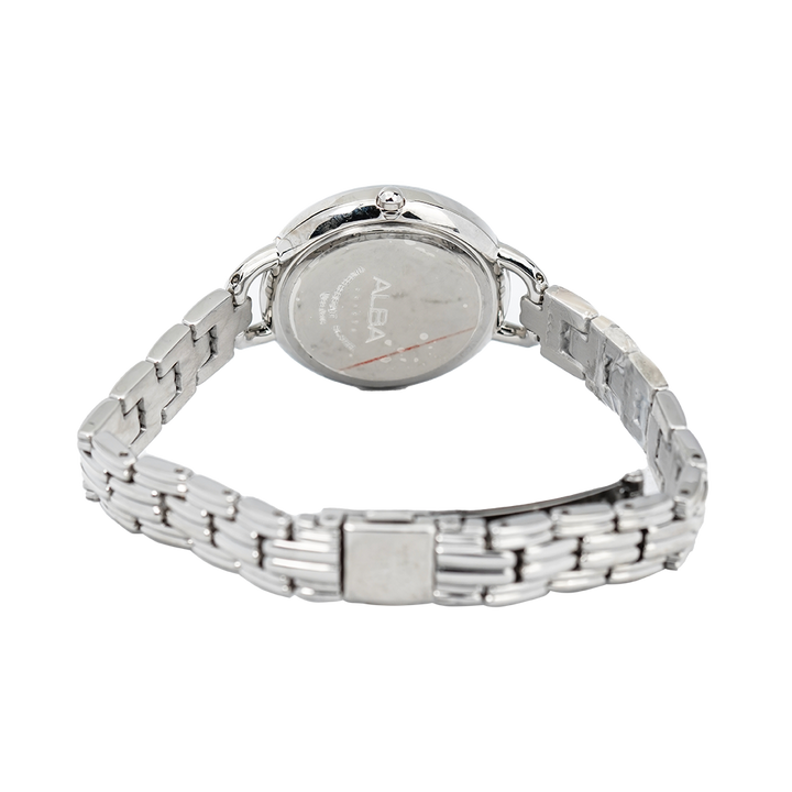 Jam Tangan ALBA AH7Q41X1 Women Mother of Pearl Dial Stainless Steel Strap