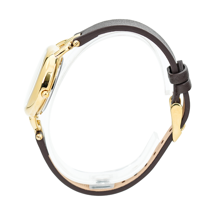 Jam Tangan ALBA AH7Q98X1 Women Gold Dial Black Leather Strap