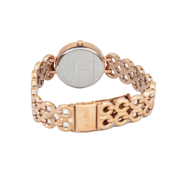 Jam Tangan ALBA AH7R06X1 Women Rose Gold Dial Rose Gold Stainless Steel Strap
