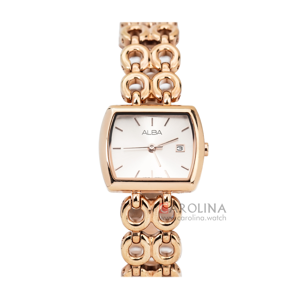 Jam Tangan ALBA AH7R10X1 Women Rose Gold Dial Rose Gold Stainless Steel Strap