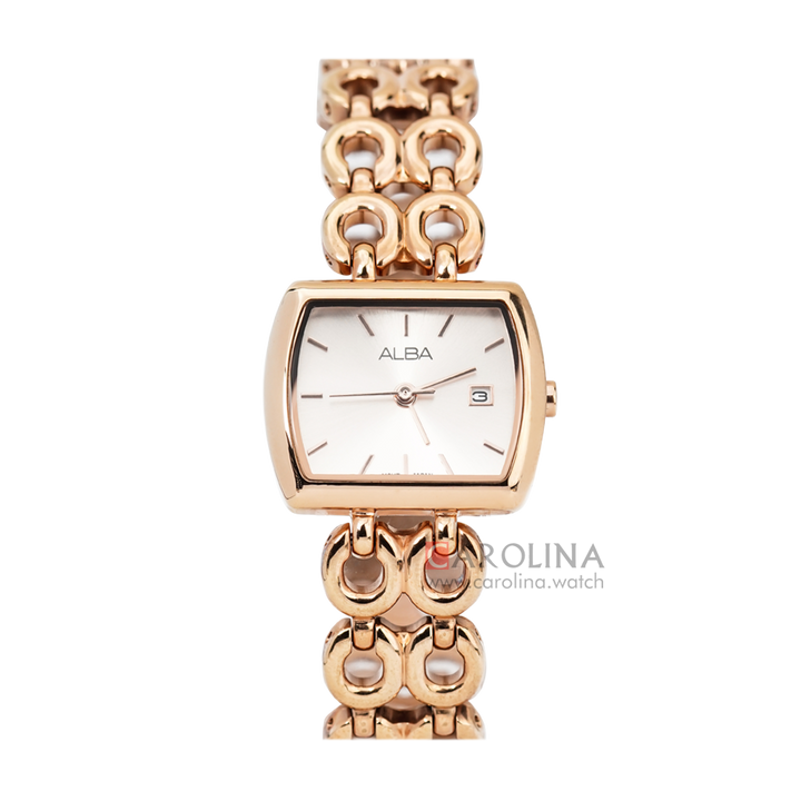 Jam Tangan ALBA AH7R10X1 Women Rose Gold Dial Rose Gold Stainless Steel Strap