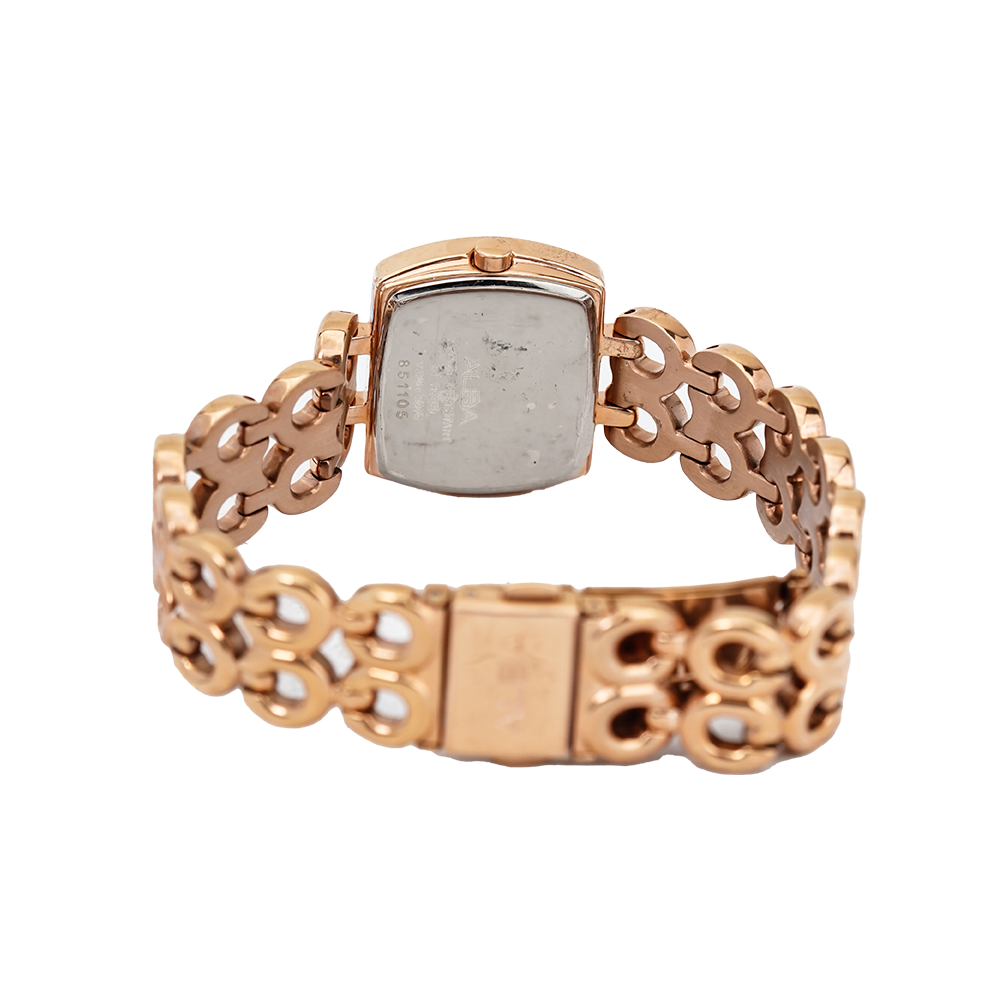 Jam Tangan ALBA AH7R10X1 Women Rose Gold Dial Rose Gold Stainless Steel Strap