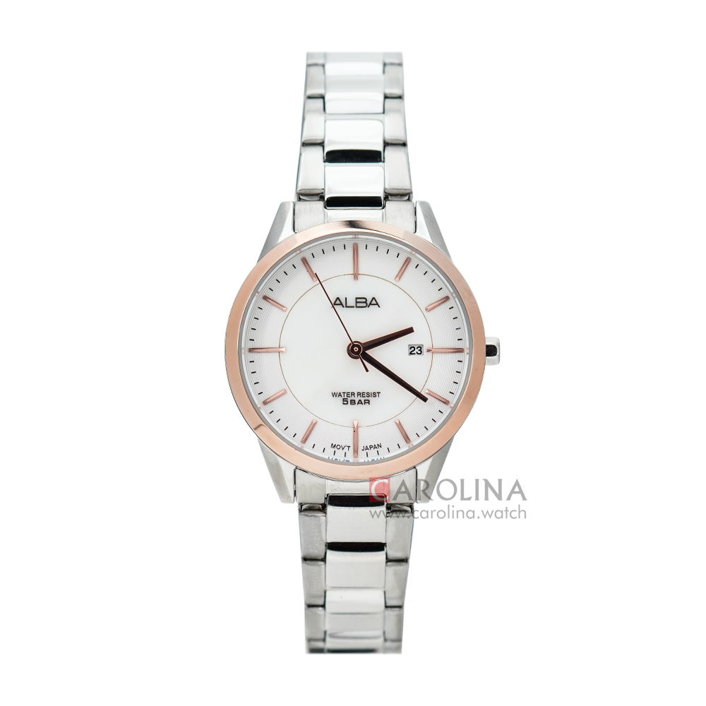 Jam Tangan ALBA Prestige AH7R34X1 Women Silver Dial Stainless Steel Strap