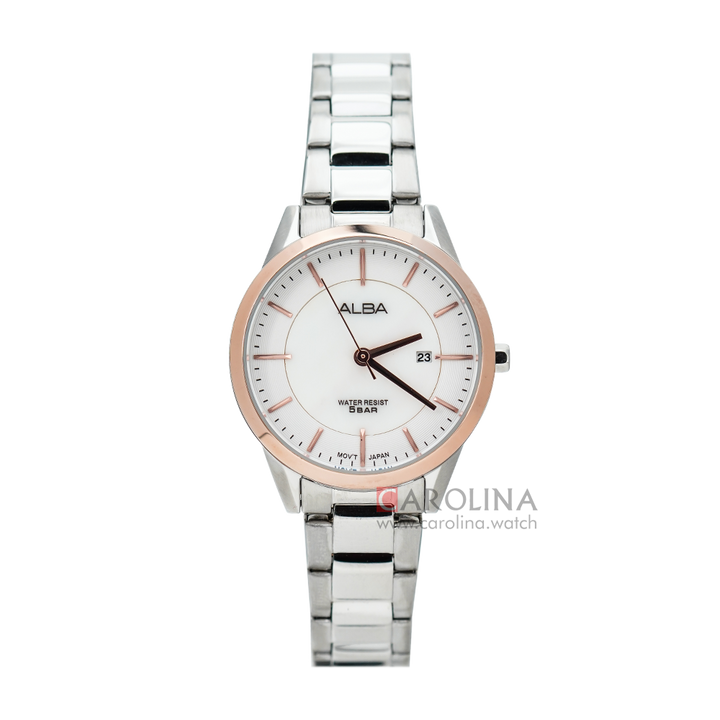 Jam Tangan ALBA Prestige AH7R34X1 Women Silver Dial Stainless Steel Strap